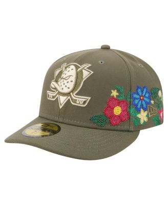 New Era - Men's Olive Anaheim Ducks Tonal Florals 59FIFTY Fitted Hat