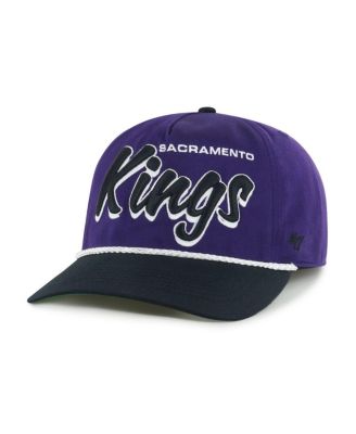 Брендовая мужская фиолетовая/черная шляпа Sacramento Kings Drop Shadow Rope Hitch 47 года выпуска, регулируемая по длине.