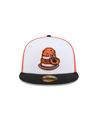 Мужская белая шляпа New Era от Peoria Chiefs Theme Nights 59, приталенная по фигуре.