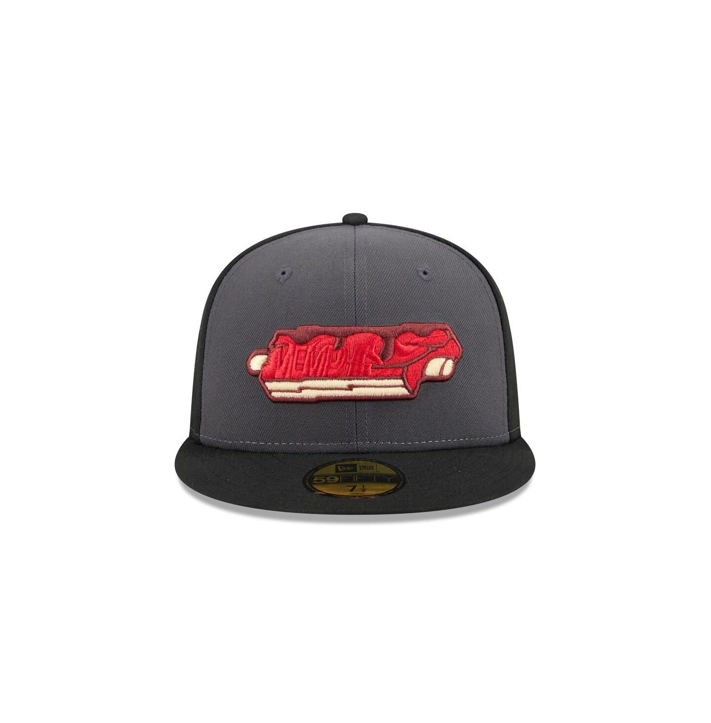 Мужская кепка New Era Gray Memphis Redbirds Theme Nights 59FIFTY Fitted Hat — фото 2