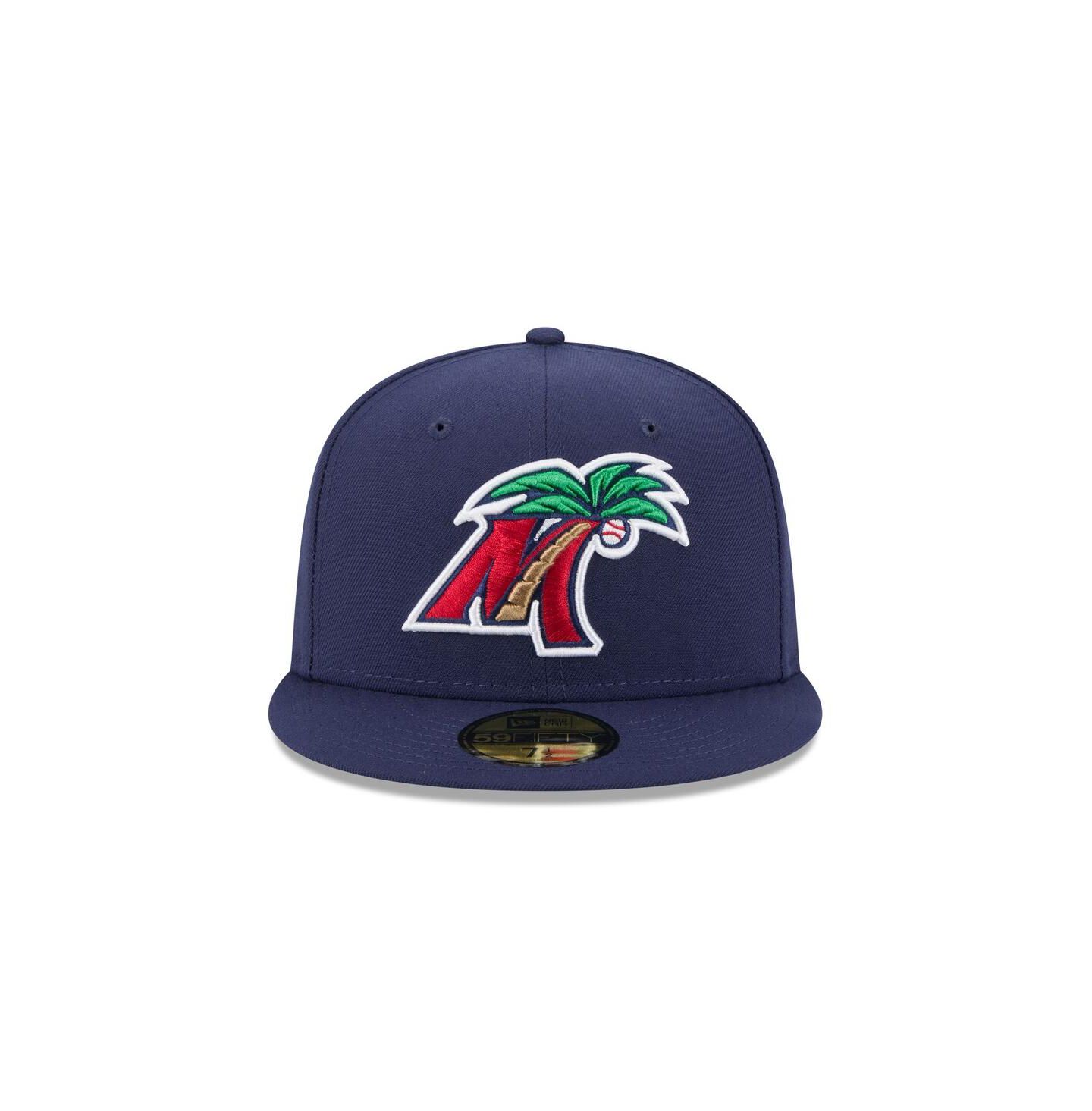 Мужская кепка New Era Navy Fort Myers Mighty Mussels Theme Nights 59FIFTY Fitted Hat — фото 2