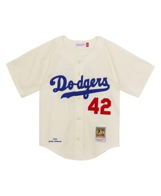 Little Boys and Girls Cream Jackie Robinson Brooklyn Dodgers 1955 Authentic Jersey