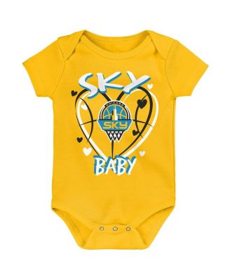 Baby Boys and Girls 3-Pack Chicago Sky Slide Home Creeper Set