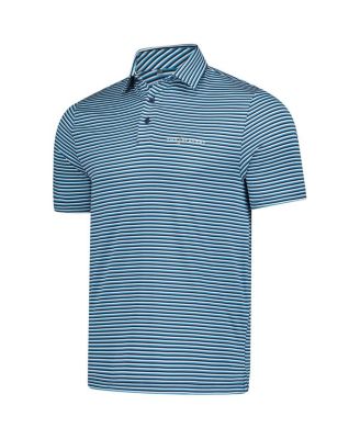 Men's Blue the PLAYERS Drive Groove Stripe Polo Shirt