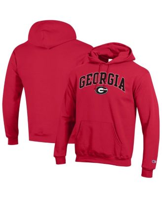 Champion - Men's Red Georgia Bulldogs Arch Over Logo Pullover Hoodie