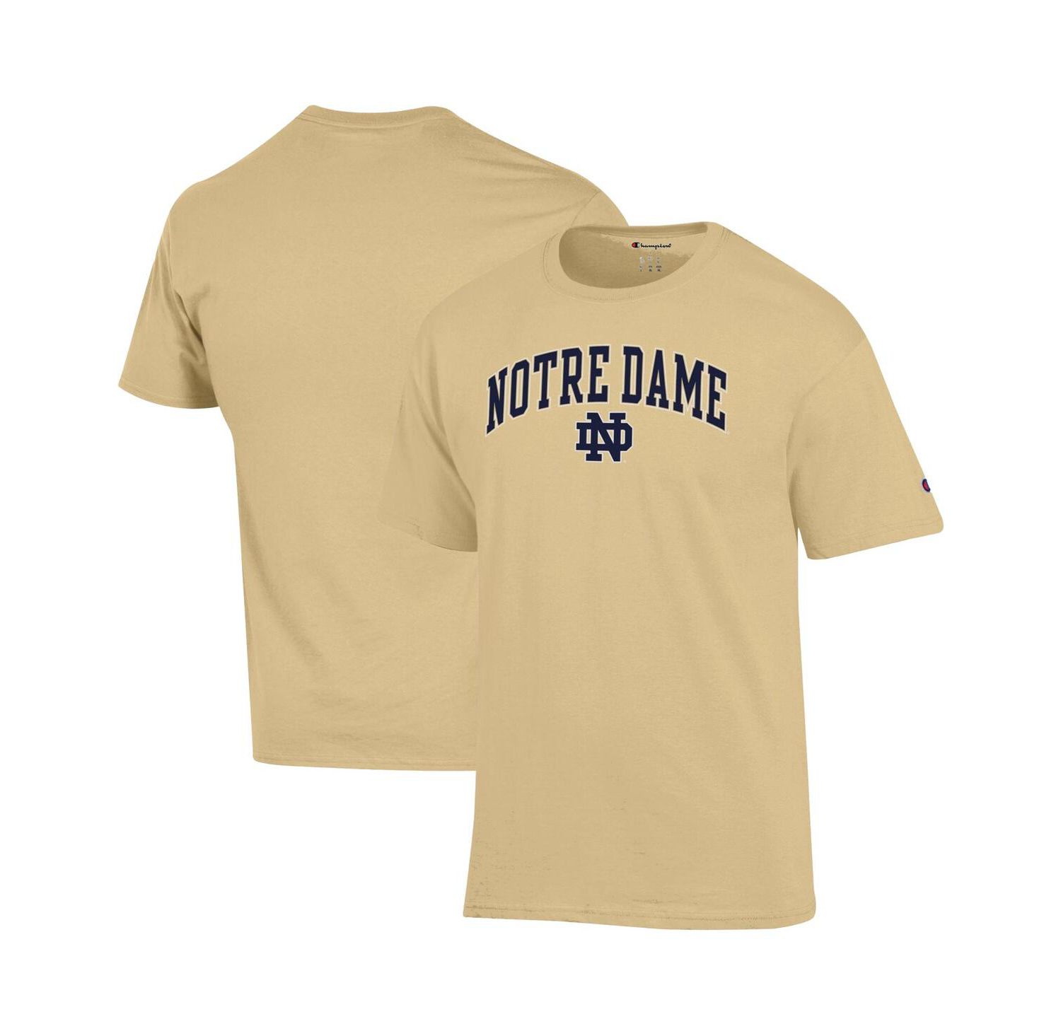 Men's Gold Notre Dame Fighting Irish Arch Over Logo T-Shirt
