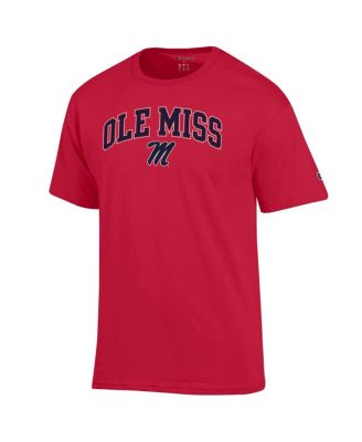 Мужская футболка с логотипом Champion's Red Ole Miss Rebels в виде арки поверх логотипа