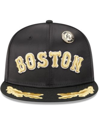 Men's Black Boston Red Sox 2025 59FIFTY Day Gold Leaf 59FIFTY Fitted Hat