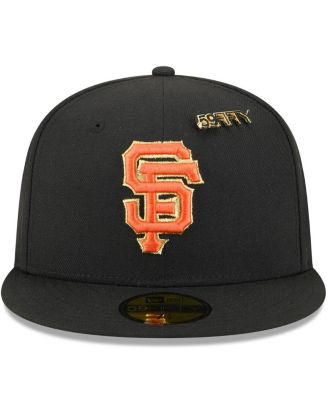 Мужская черная шляпа New Era San Francisco Giants 2025 59FIFTY Day 59FIFTY, украшенная булавками