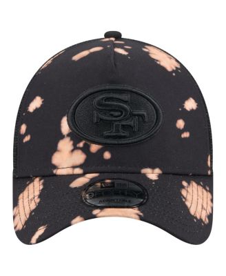 Men's Black San Francisco 49ers Bleached 9FORTY A-Frame Adjustable Hat