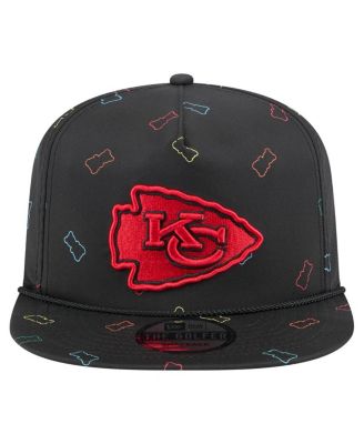 Мужская черная кепка-бейсболка для гольфа Kansas City Chiefs Gummy от New Era