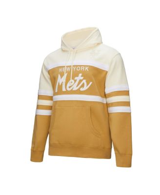 Men's Tan/Cream New York Mets Head Coach Pullover Hoodie