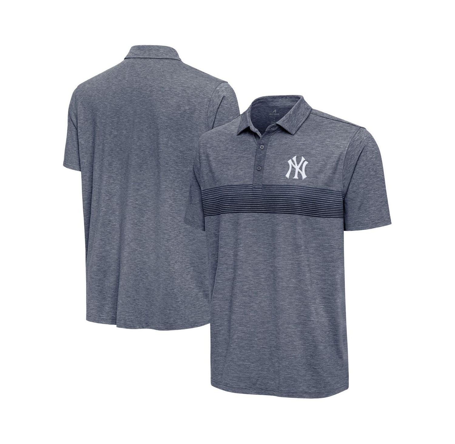 Men's Heather Navy New York Yankees Dashing Polo Shirt