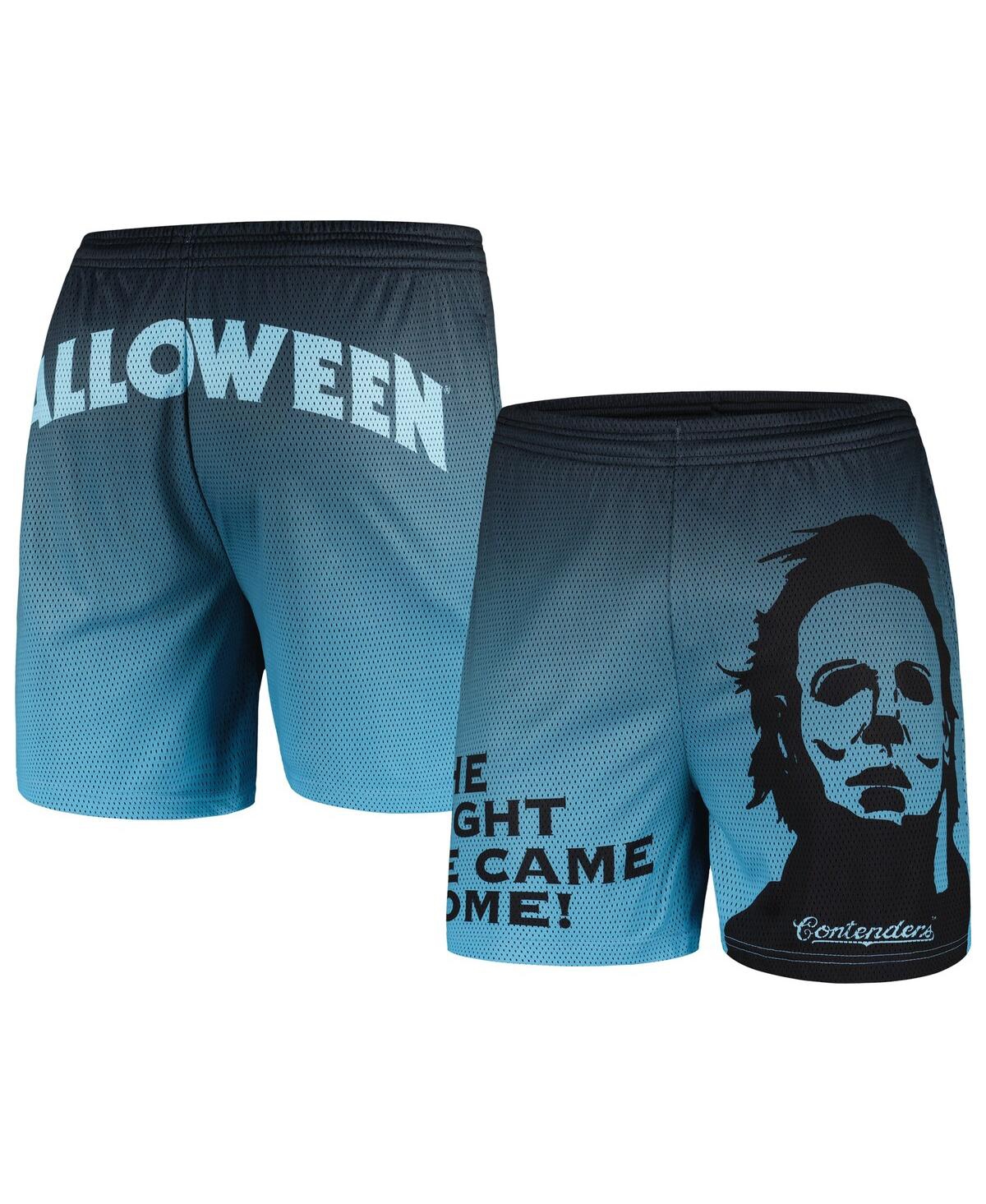 Men's Black Halloween the Knife Mesh Active Shorts - Black