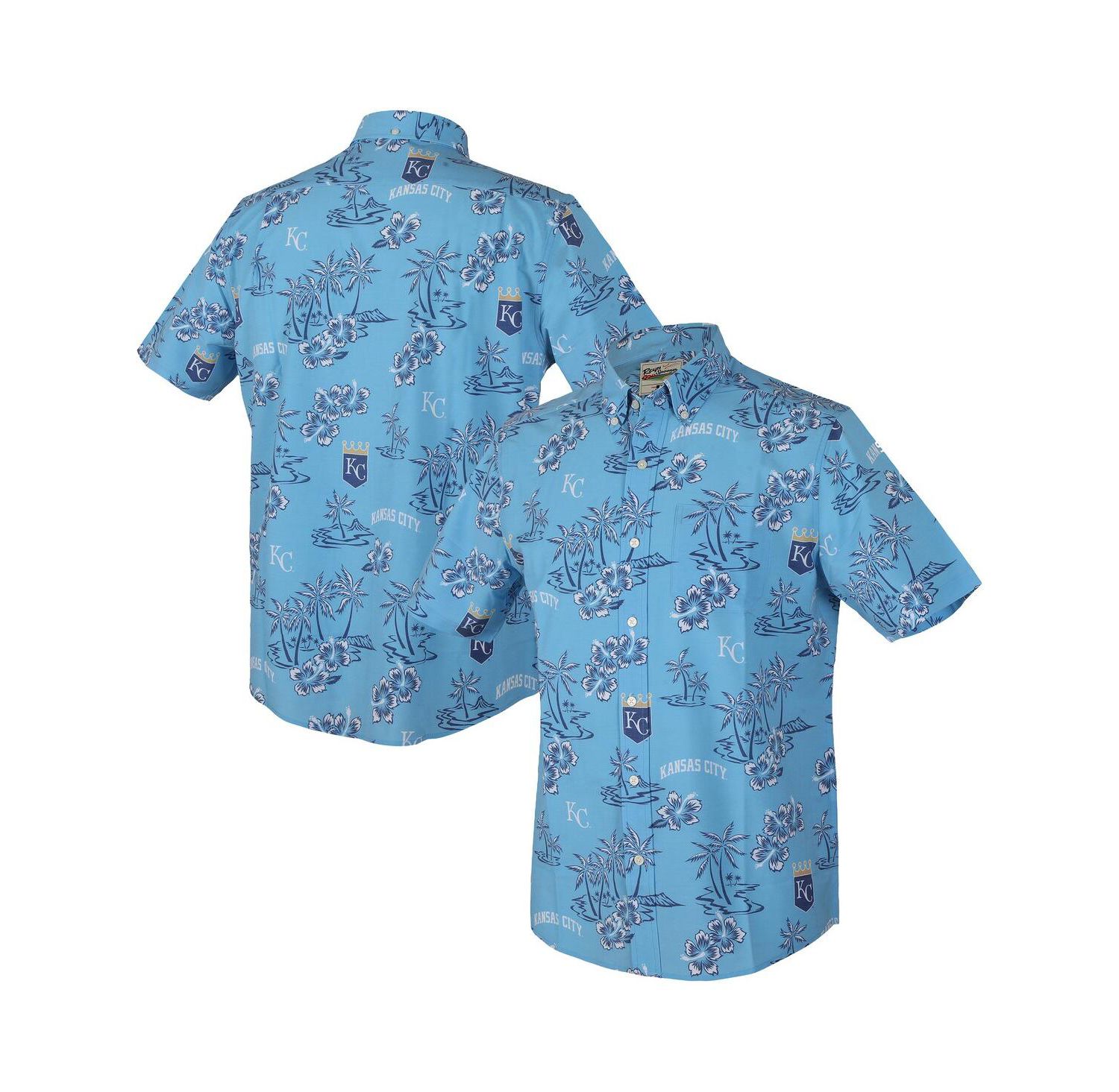 Men's Light Blue Kansas City Royals Kekai Performance Button-Up Top
