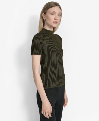 Women's Transfer Rib Mock-Neck Sweater