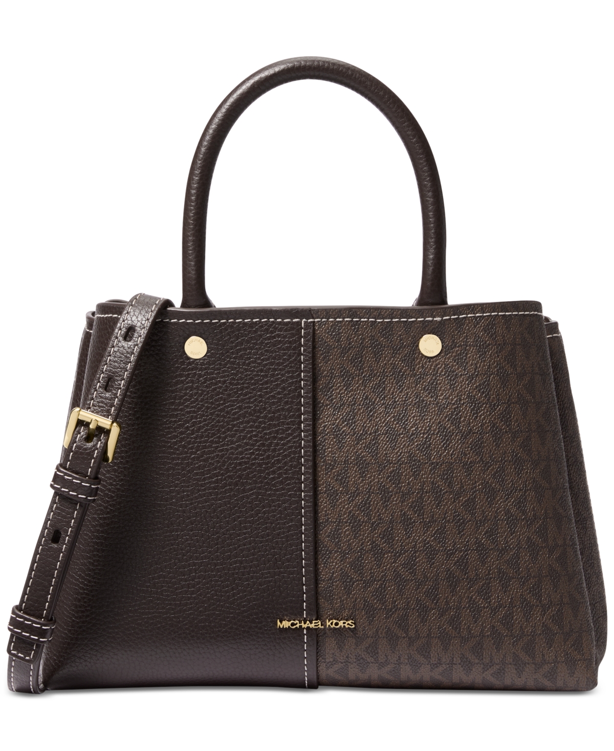 Michael Kors Michael  Flora Medium Satchel In Brown