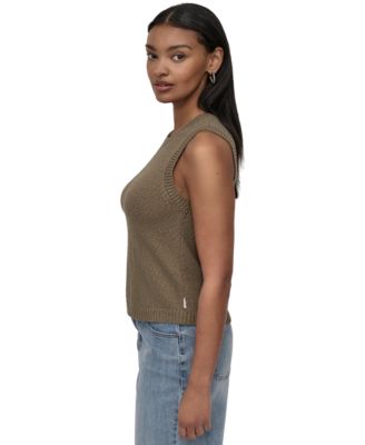Women's Cotton Boucl&eacute; Sleeveless Sweater