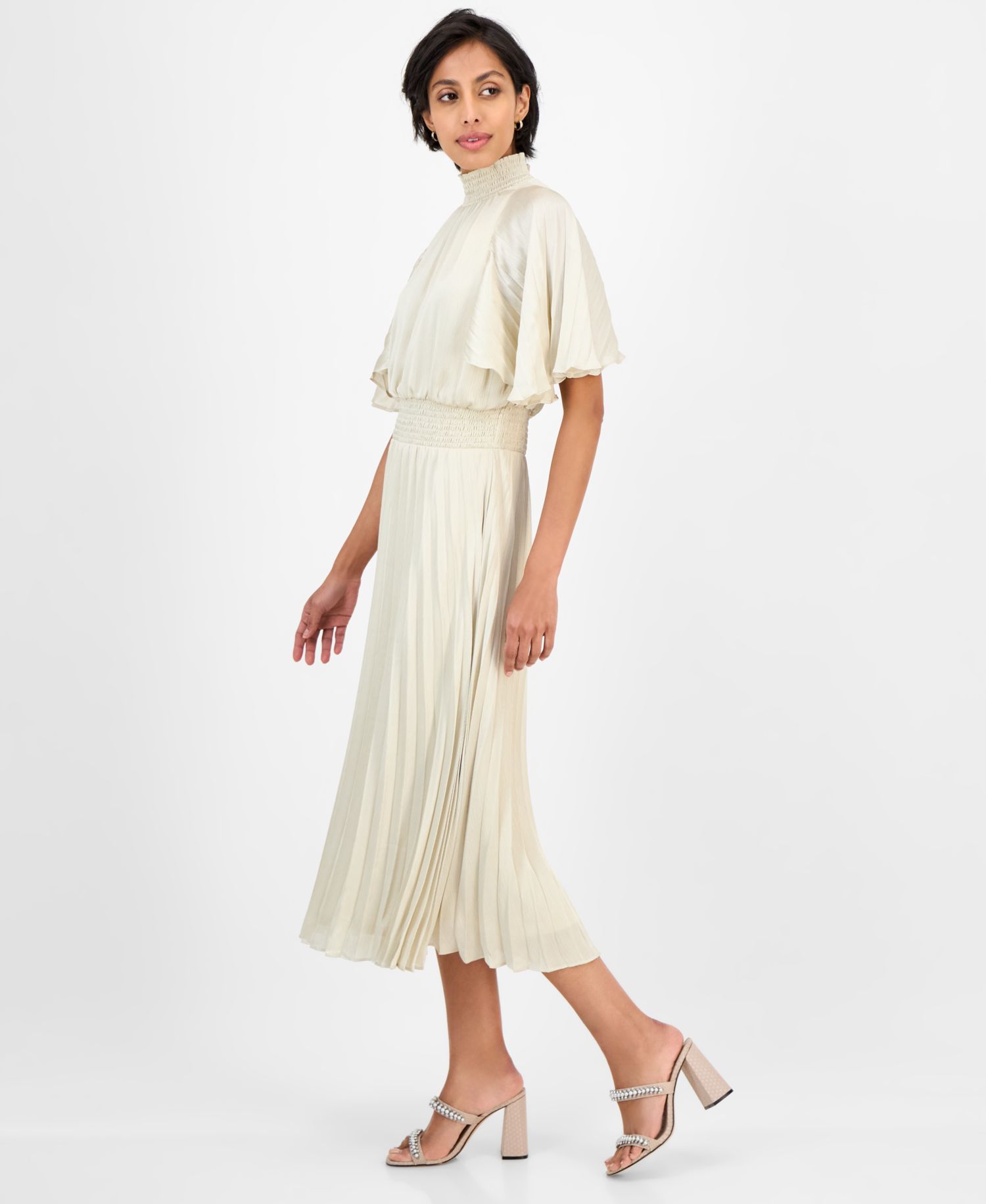 Women's Pleated Smocked Dress