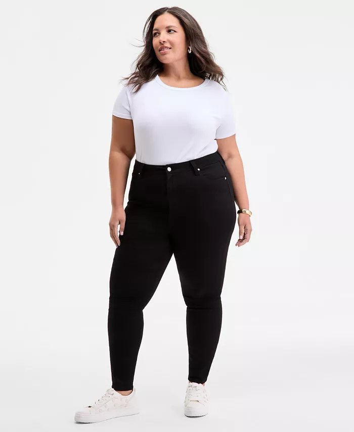 Trendy Plus Size High-Rise Skinny Ankle Jeans - thumbnail 5