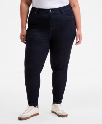 Trendy Plus Size High-Rise Skinny Jeans, Exclusively at Macy's