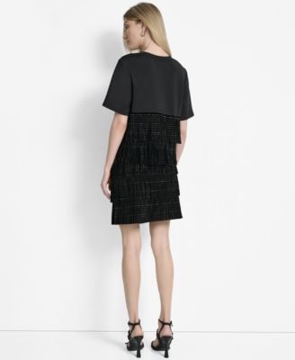 Women's Studded-Fringe Crewneck T-Shirt