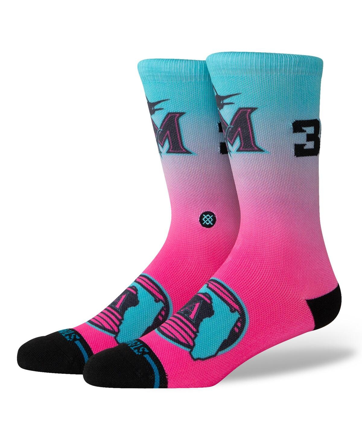 Men's and Women's Pink Miami Marlins 2025 City Connect Crew Socks - Pink