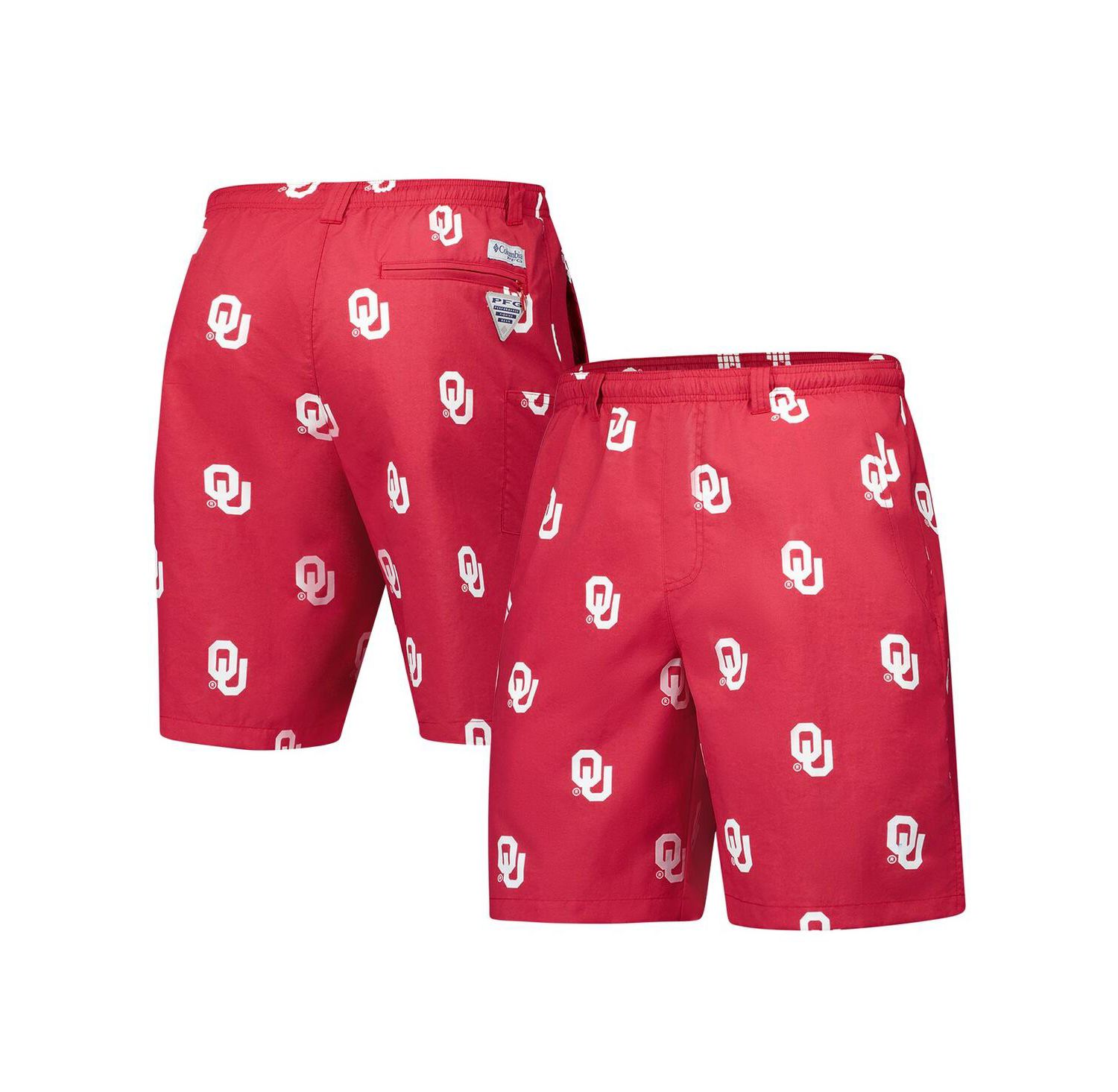 Men's Crimson Oklahoma Sooners PFG Backcast III Omni-Shade Shorts
