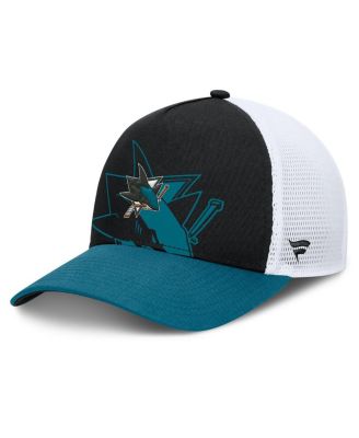 Fanatics - Men's Black/Teal San Jose Sharks Authentic Pro A-Frame Rink Adjustable Hat