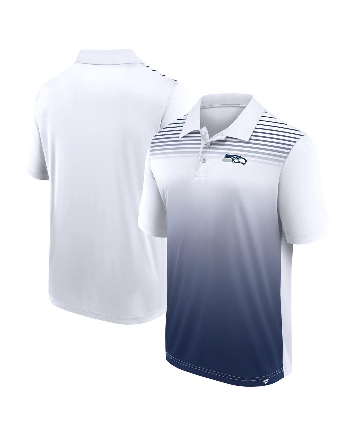 Men's White/Navy Seattle Seahawks Sandlot Game Polo Shirt - White, Navy