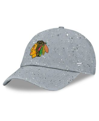 Women's Gray Chicago Blackhawks Heritage Snow Day Speckle Adjustable Hat