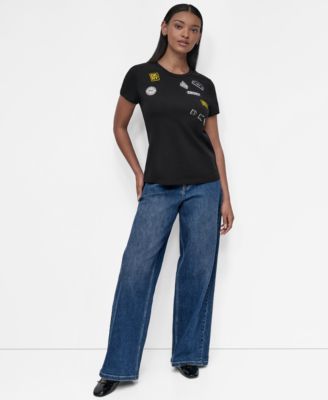 Women's Pins And Patches Crewneck T-Shirt