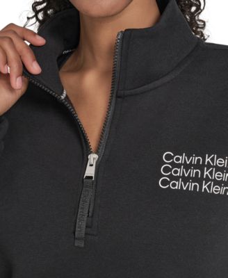 Performance Women's Mini Triple Logo Fleece Half-Zip Pullover Sweatshirt