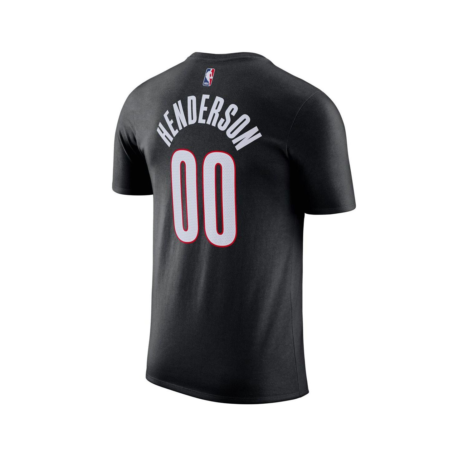 Men's Scoot Henderson Black Portland Trail Blazers Icon Edition Name & Number T-Shirt