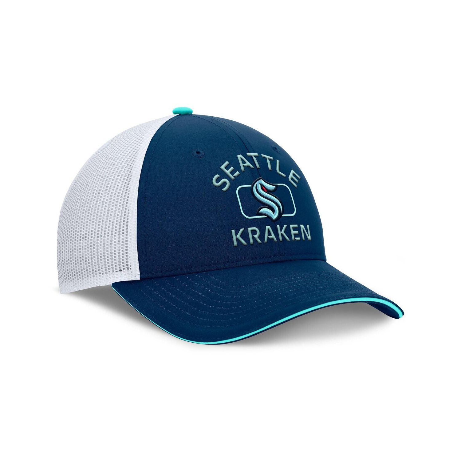 Men's Deep Sea Blue/White Seattle Kraken Authentic Pro Rink Trucker Hat