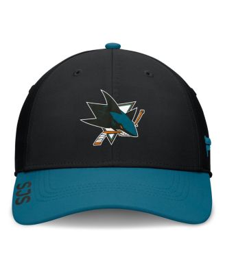 Фанатики мужские черный/бирюзовый Сан-Хосе акулы аутентичные про каток гибкий шляпа
