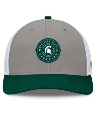 Men's Gray/Green Michigan State Spartans Rob Trucker Adjustable Hat