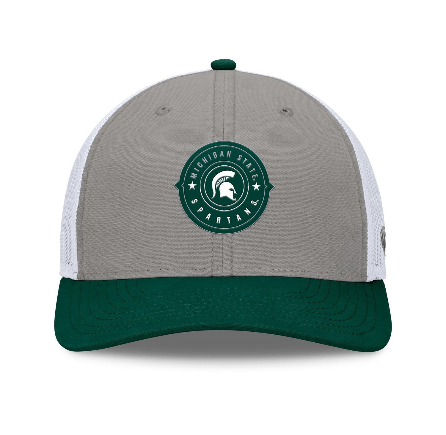 Men's Gray/Green Michigan State Spartans Rob Trucker Adjustable Hat