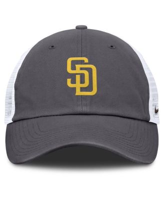 Мужская серая кепка дальнобойщика Nike San Diego Padres с регулируемой посадкой