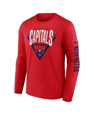 Мужская красная футболка с длинным рукавом Fanatics Washington Capitals с надписью 