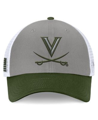 Мужская серо-зеленая кепка дальнобойщика Virginia Cavaliers OHT с военным знаком отличия 