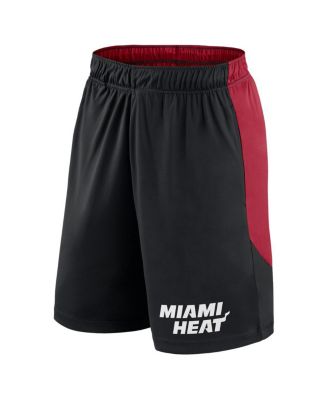 Спортивные мужские черно-красные шорты с логотипом Miami Heat Launch Performance