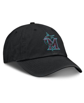 Men's and Women's Black Miami Marlins 2025 City Connect Club Adjustable Hat