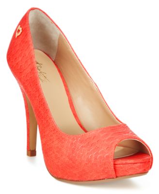 Coral Peep Toe