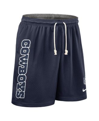 Мужские шорты Nike темно-синего цвета Dallas Cowboys Sideline с реверсивным рисунком