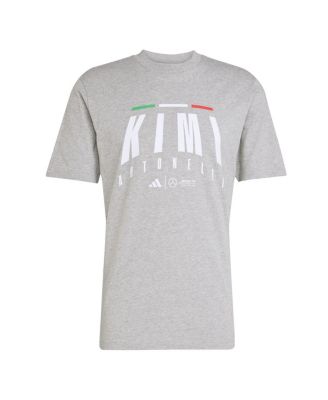 Мужская футболка Kimi Antonelli серого цвета от Adidas для гонщика Mercedes-AMG Petronas F1 Team.