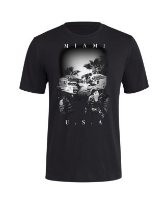 Мужская черная футболка Mercedes-AMG Petronas F1 Team 2025 Гран-при Майами Fresh от Adidas.