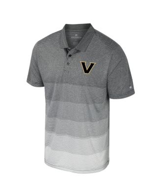 Мужская серая рубашка поло в полоску из сетки Vanderbilt Commodores Colosseum от Colosseum