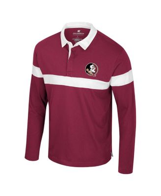Мужская рубашка поло Colosseum Garnet Florida State Seminoles с длинным рукавом, слишком крутая для школы