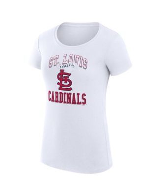 Women's&nbsp;White St. Louis Cardinals Team Logo Graphic Fitted T-Shirt